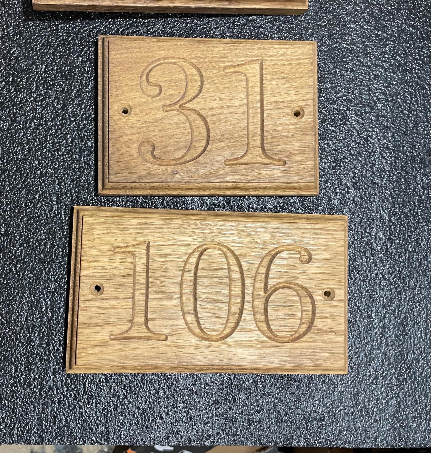 solid wood house sign / Oak House numbers