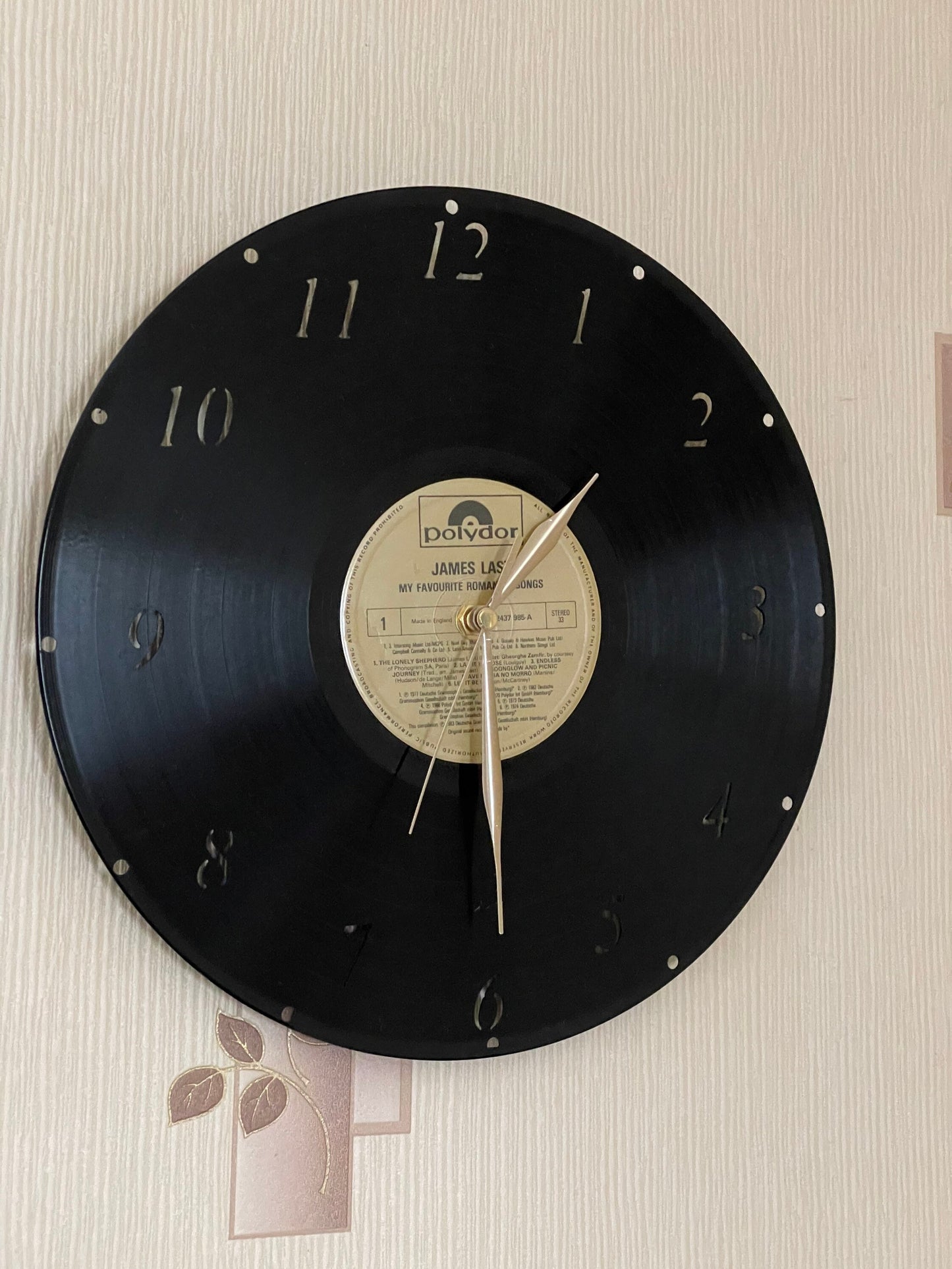 Vinyl LP Record Clocks with cut out images