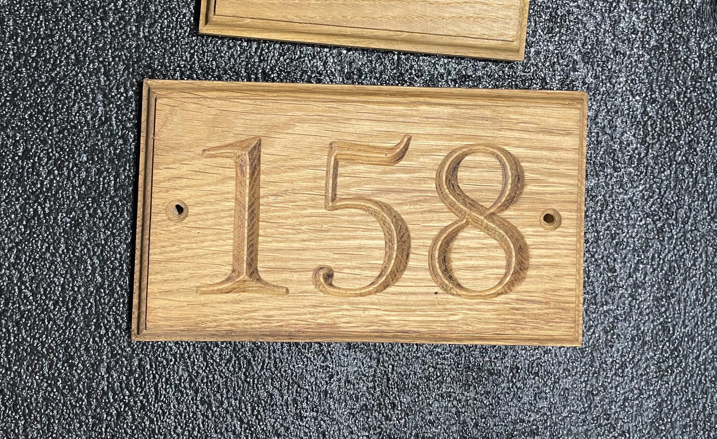 solid wood house sign / Oak House numbers