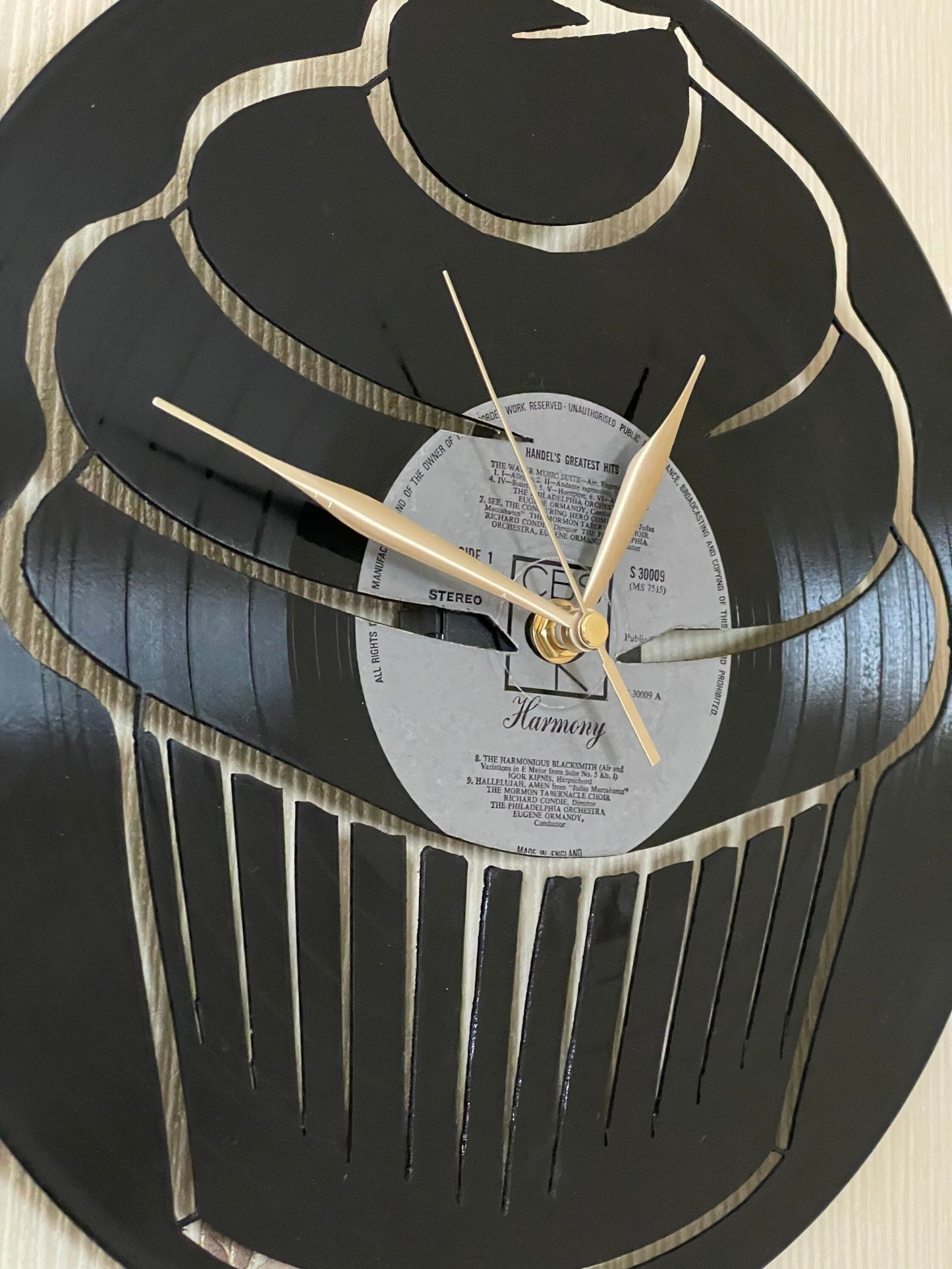 Vinyl LP Record Clocks with cut out images