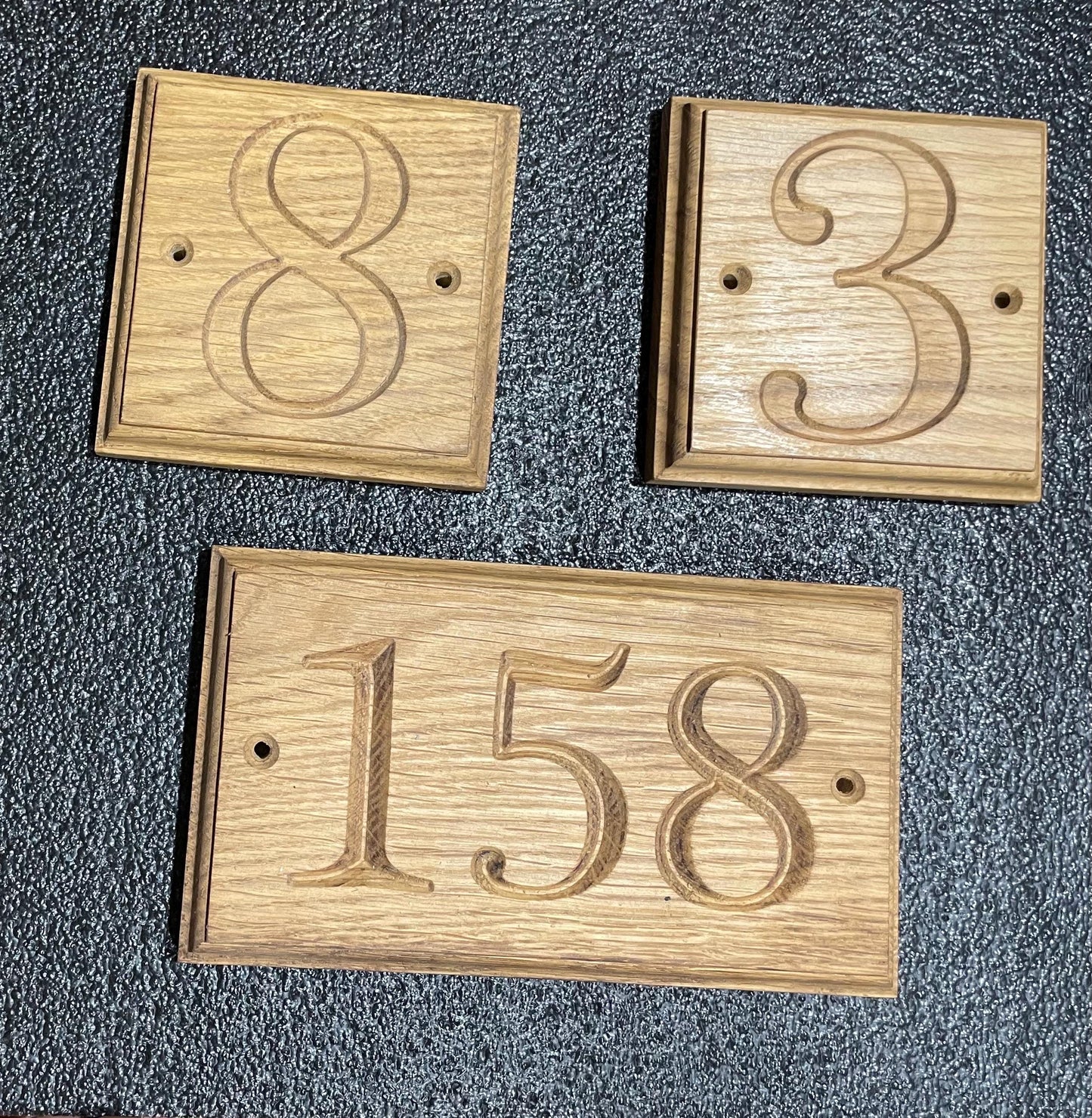 solid wood house sign / Oak House numbers