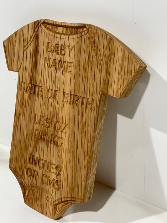 Baby birth plaque
