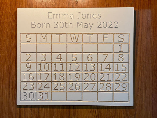 Birthday anniversary wedding Calendar hanging sign