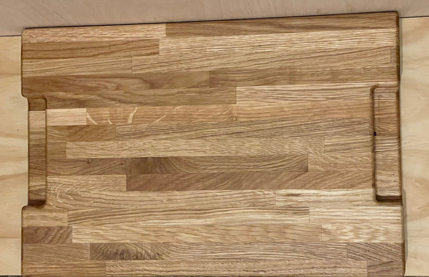 Blank Solid Oak Chopping Board with Handles: Heavy Duty Serving Tray