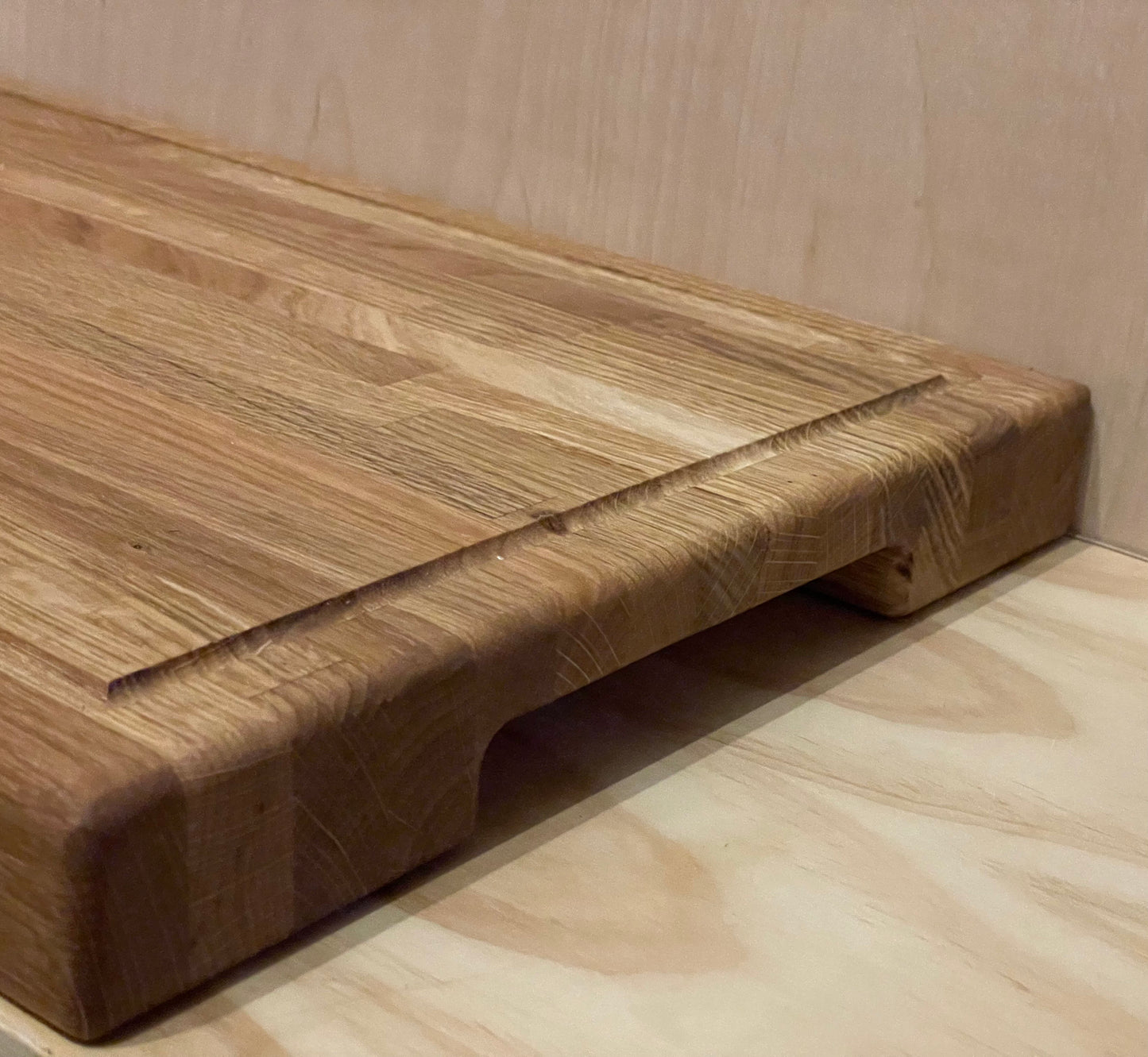 Solid Oak Wooden Chopping with cut out handles 450 x 300 x 40