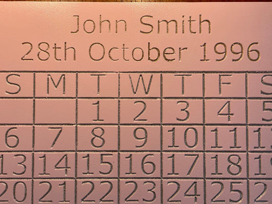 Birthday anniversary wedding Calendar hanging sign