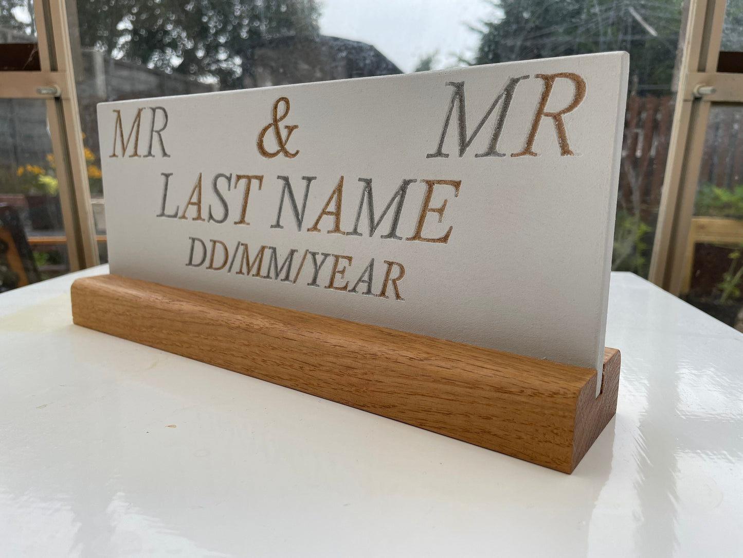 Wedding table sign. Mx, Mr Mrs, Mr Mr, Mrs Mrs