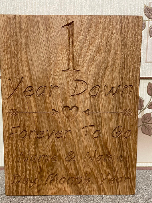 Years together Plaque, Personlised