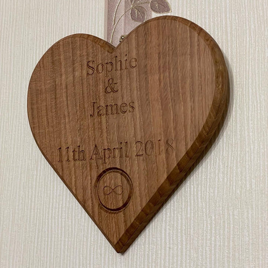 Personalised Hanging Love heart shape sign