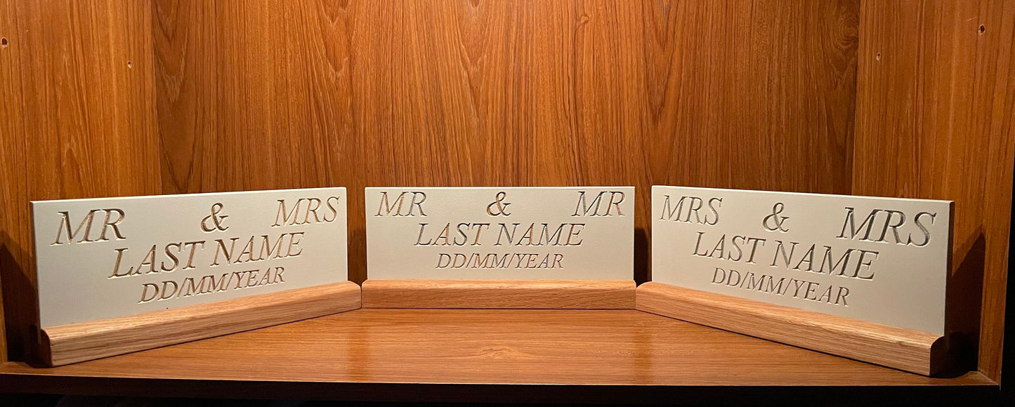 Wedding table sign. Mx, Mr Mrs, Mr Mr, Mrs Mrs