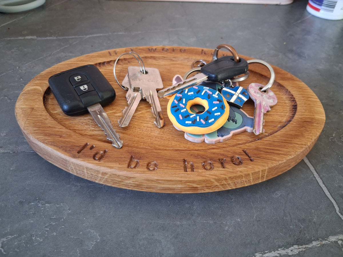 Solid Oak Key Dish – Plain or Engraved