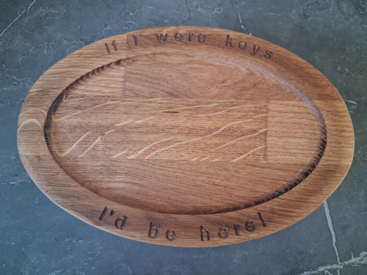 Solid Oak Key Dish – Plain or Engraved