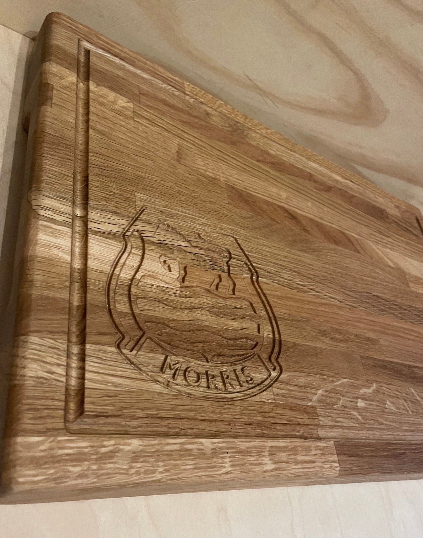 Solid Oak Wooden Chopping with cut out handles 450 x 300 x 40