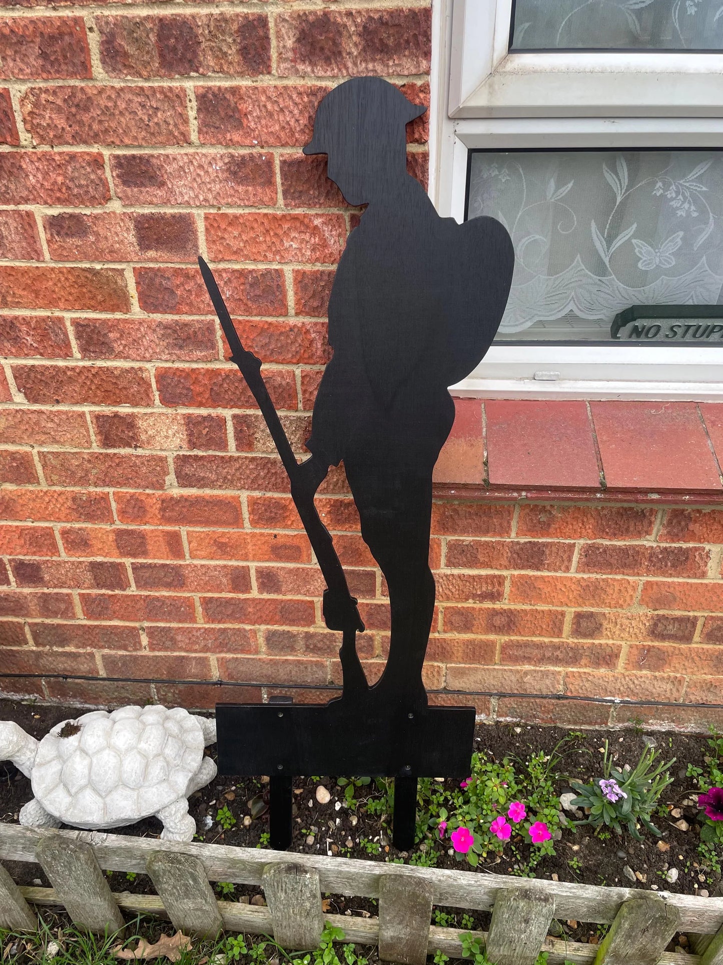 Wooden Soldier Memorial - Lest We Forget - Poppy Day